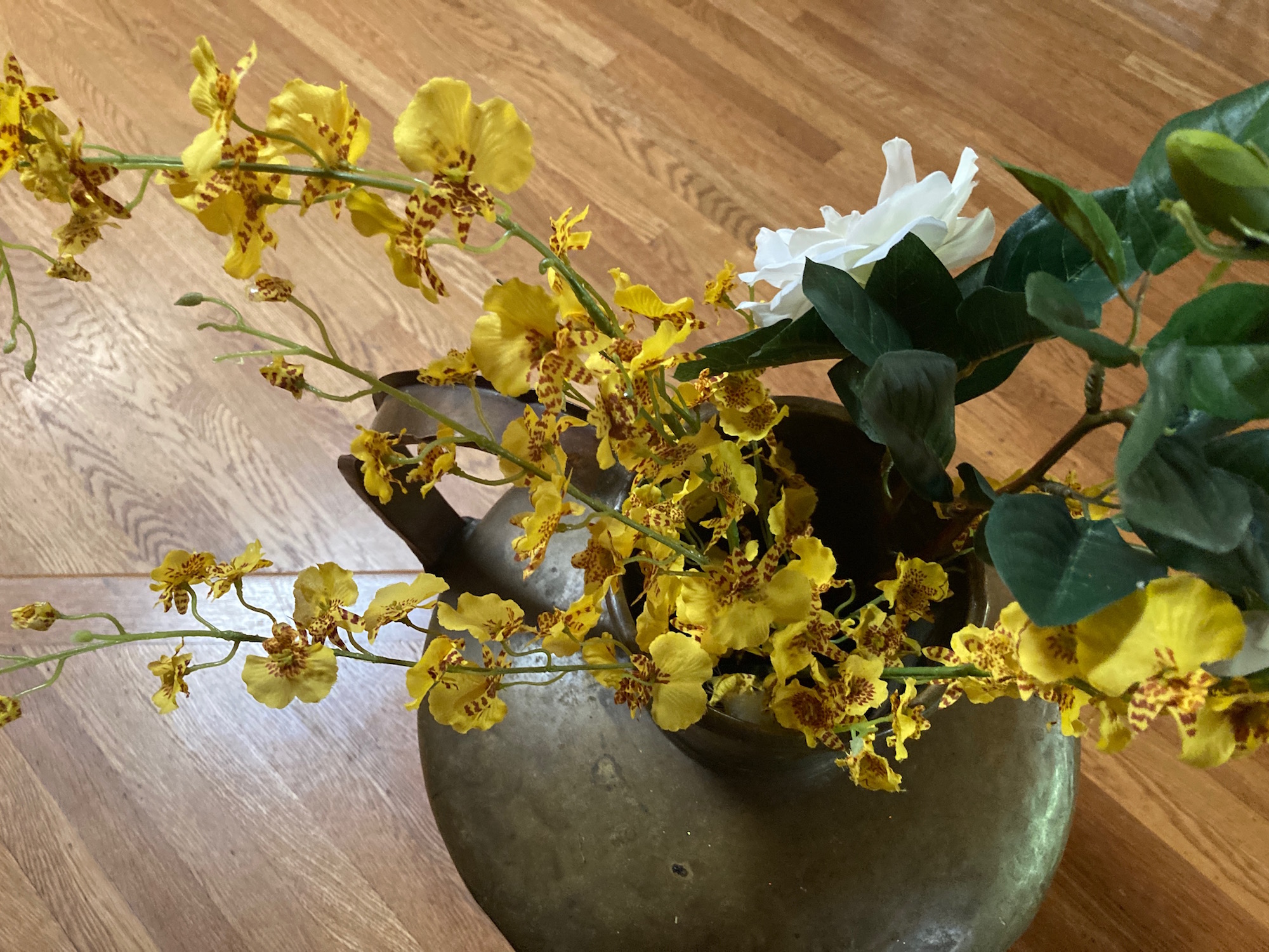 Yellow silk flowers – Berkeley Piano Club